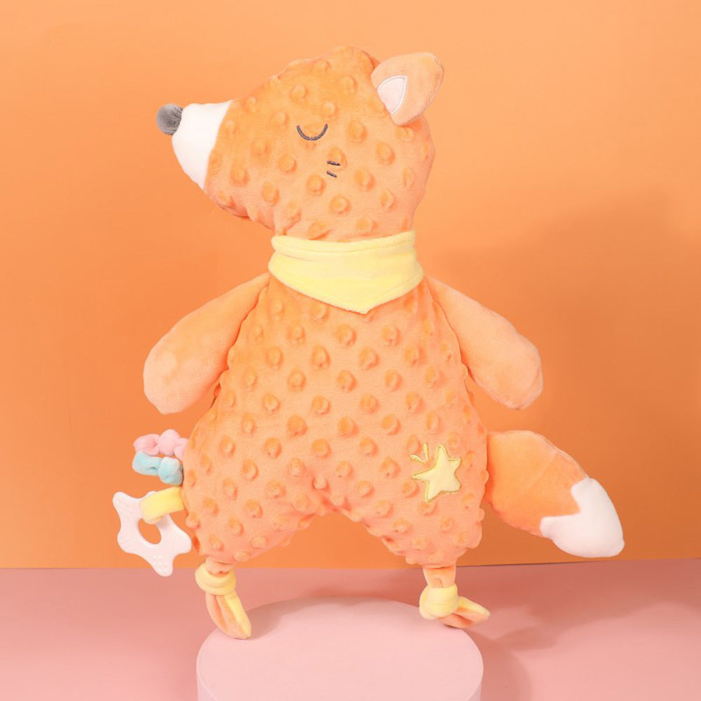 3-Pack Baby Security Blanket Set, Soft Plush Lovey Toys with Teether for Newborns