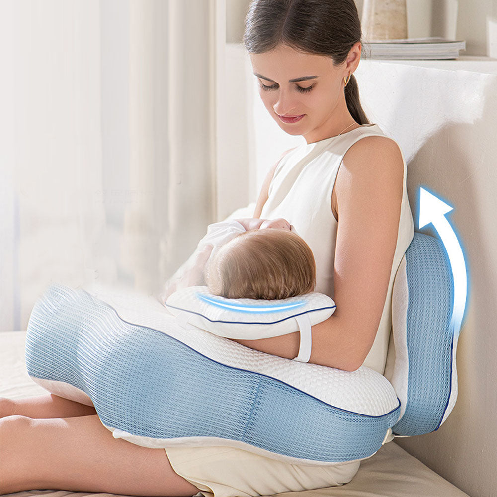 MomLittles Nursing Pillow for Breastfeeding, Multi-Use Infant Support Cushion