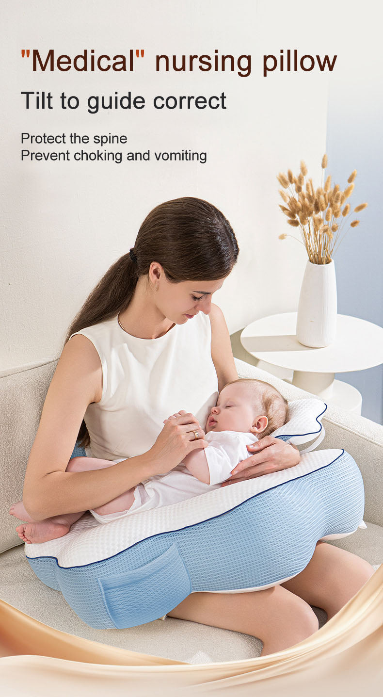MomLittles Nursing Pillow for Breastfeeding, Multi-Use Infant Support Cushion