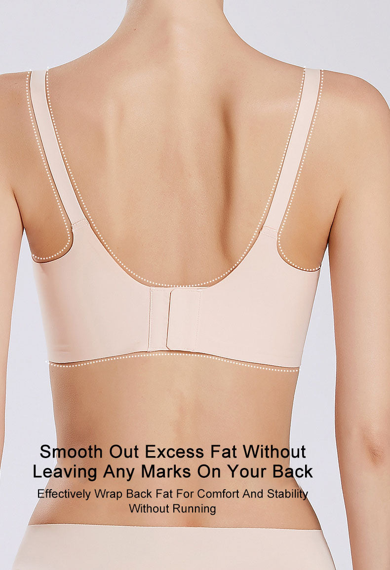 Seamless Nursing Bra with Front Button, Wire-Free Maternity Sleep Bralette