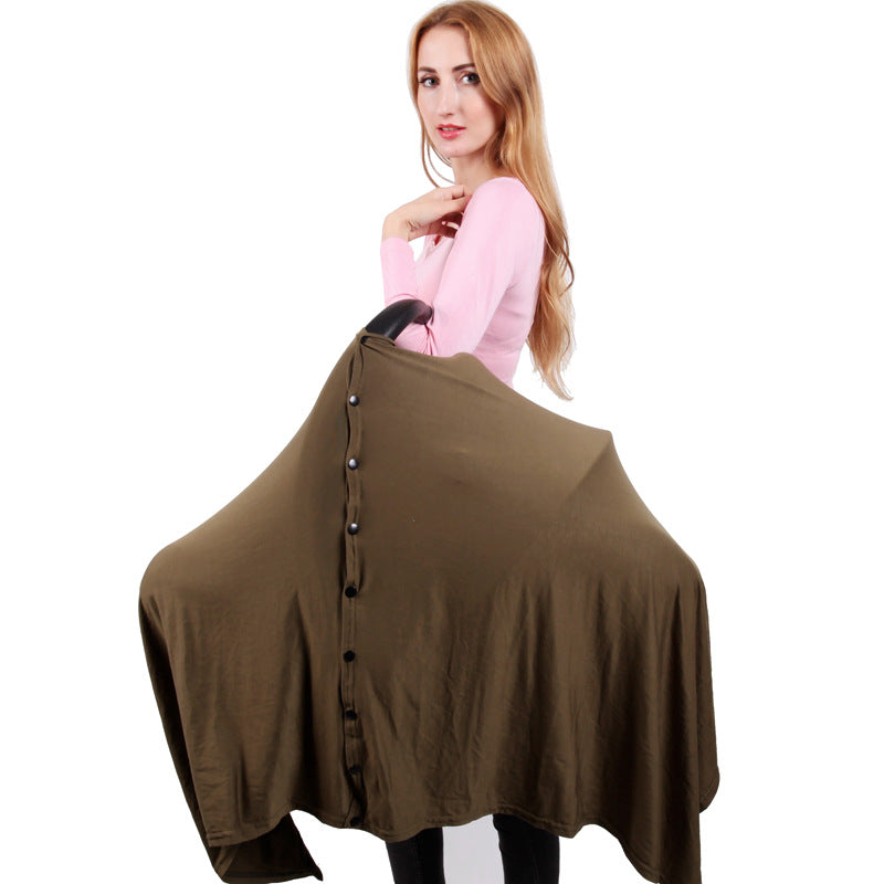 Multi-Use Nursing Cover Blanket, Warm Breastfeeding Shawl & Stroller Canopy