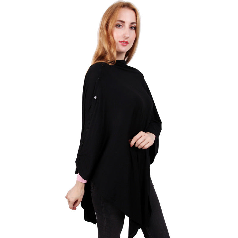 Multi-Use Nursing Cover Blanket, Warm Breastfeeding Shawl & Stroller Canopy