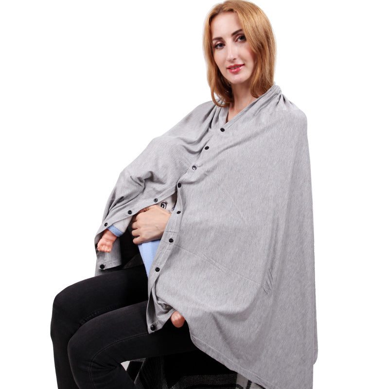 Multi-Use Nursing Cover Blanket, Warm Breastfeeding Shawl & Stroller Canopy