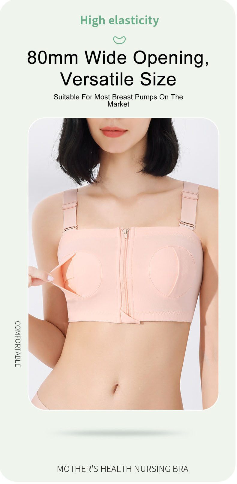 Hands-Free Pumping & Nursing Bra,Adjustable Cotton Support for All Sizes