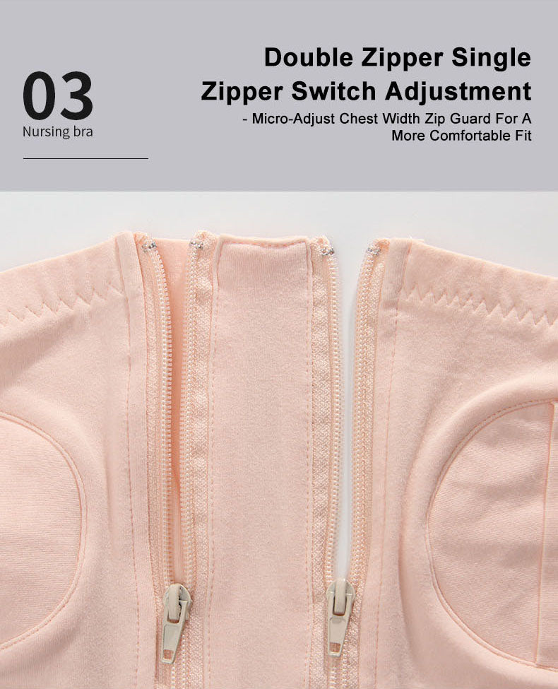 Hands-Free Pumping & Nursing Bra,Adjustable Cotton Support for All Sizes