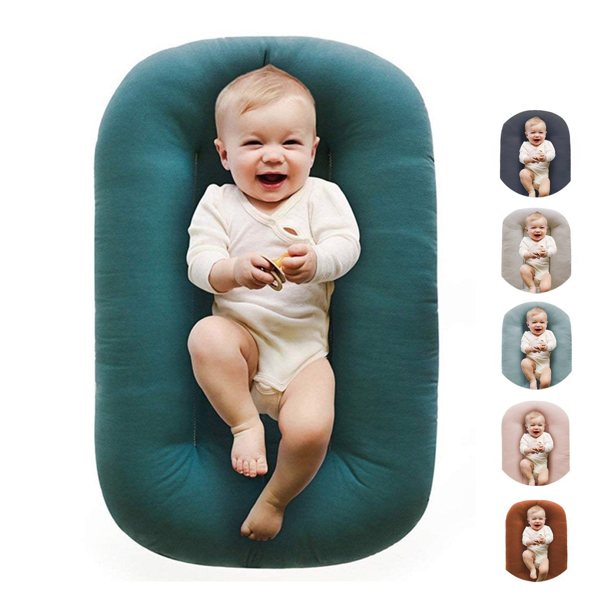 Breathable Baby Lounger Nest Snuggle Design,Portable Cotton Travel Bed for Newborn Co-Sleeping