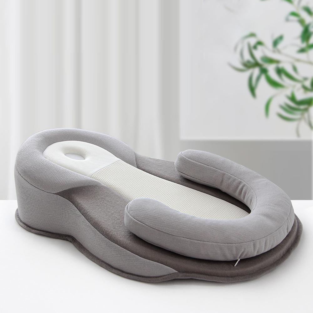 MomLittles Memory Foam Nursing Pillow, Inclined Breastfeeding Wedge Support for Baby