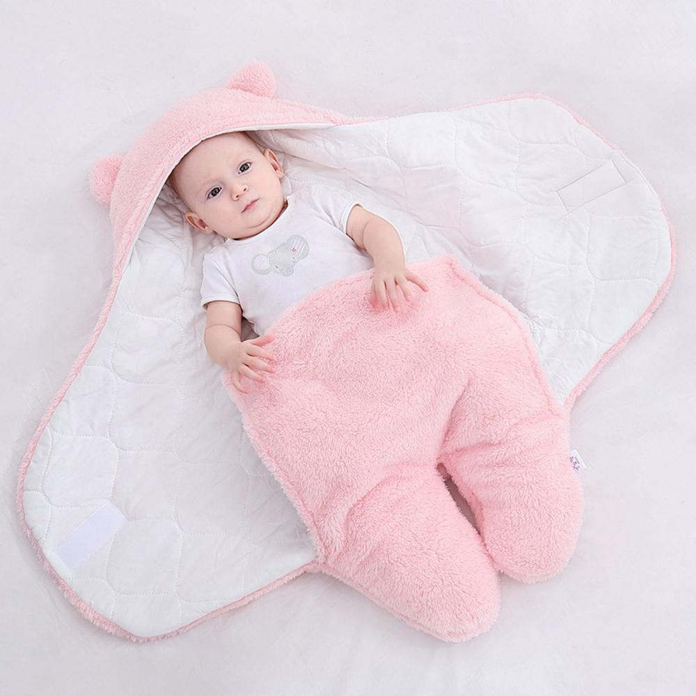Sherpa Baby Sleep Sack Soothing Swaddle Wrap for Newborns 0-6M
