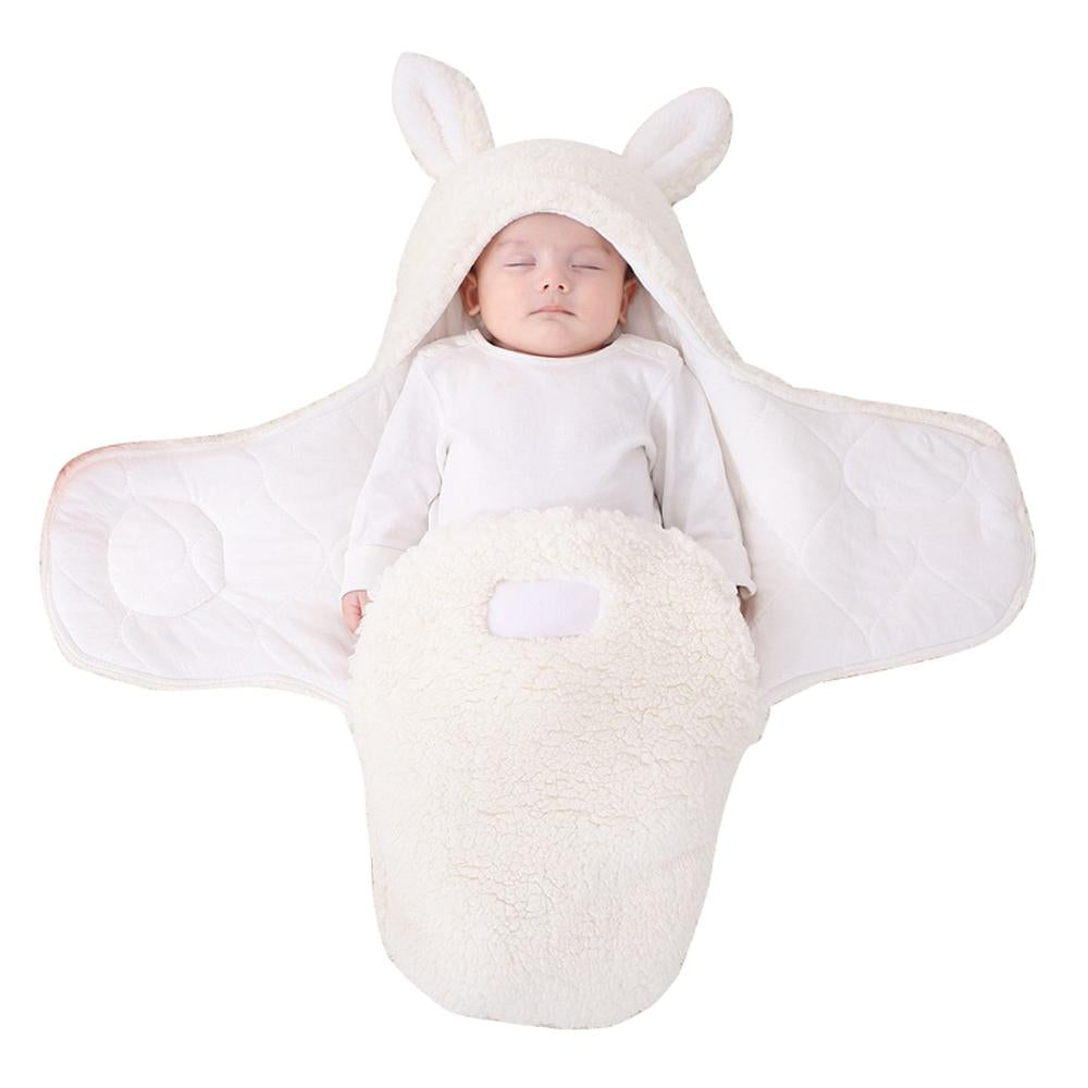 Sherpa Baby Sleep Sack Soothing Swaddle Wrap for Newborns 0-6M
