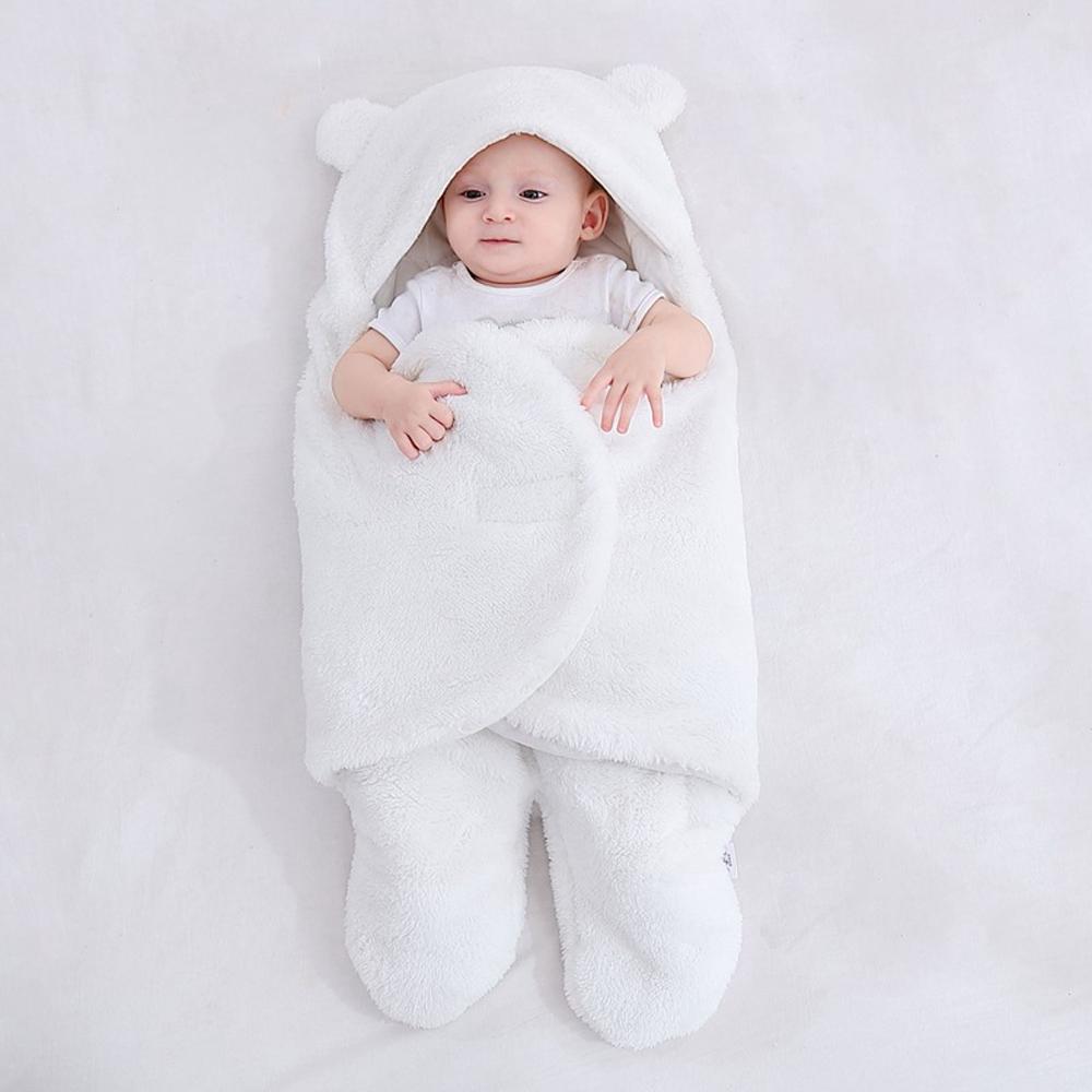 Sherpa Baby Sleep Sack Soothing Swaddle Wrap for Newborns 0-6M