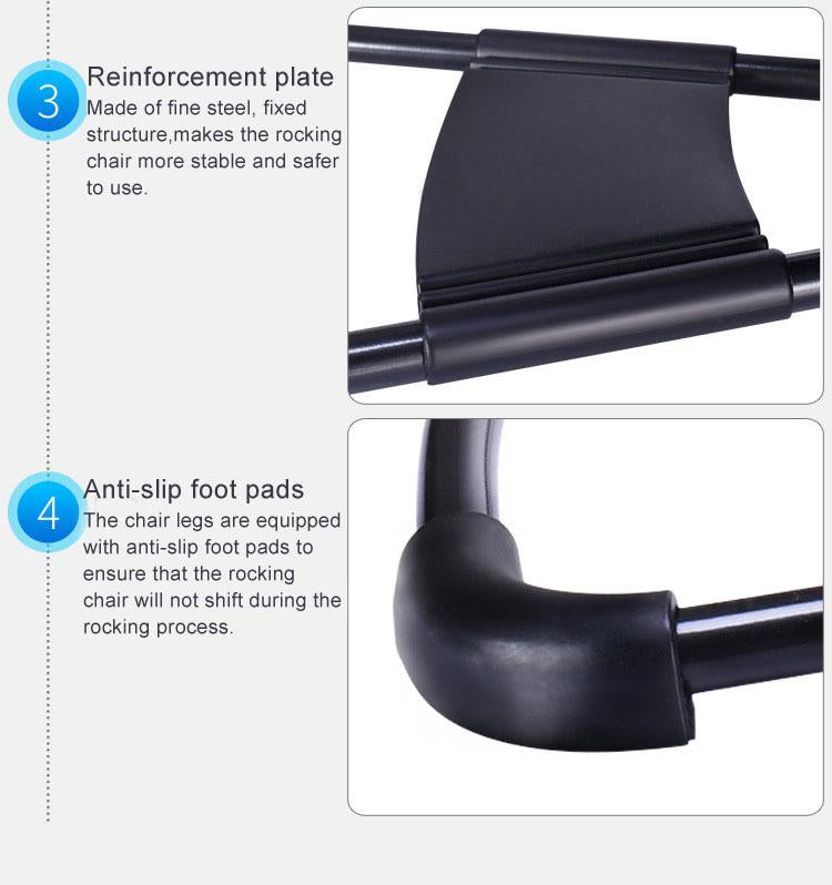 MomLittles Adjustable Baby Bouncer Rocker, Cozy Infant Rocking Chair with Music & Toys