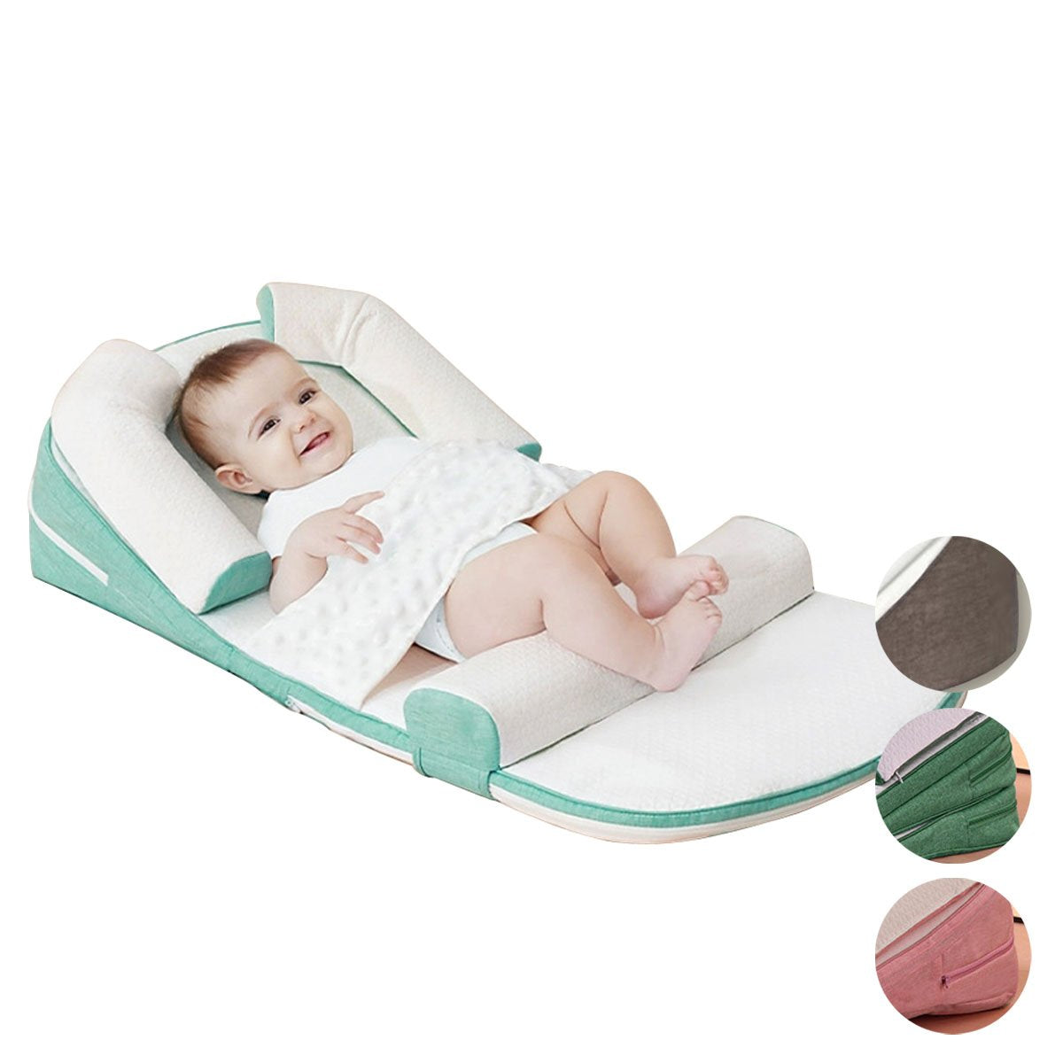 MomLittles Inclined Baby Nursing Pillow, Elevated Breastfeeding Support Wedge