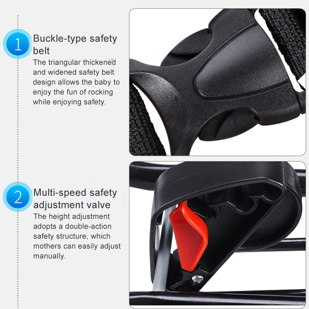 MomLittles Adjustable Baby Bouncer Rocker, Cozy Infant Rocking Chair with Music & Toys