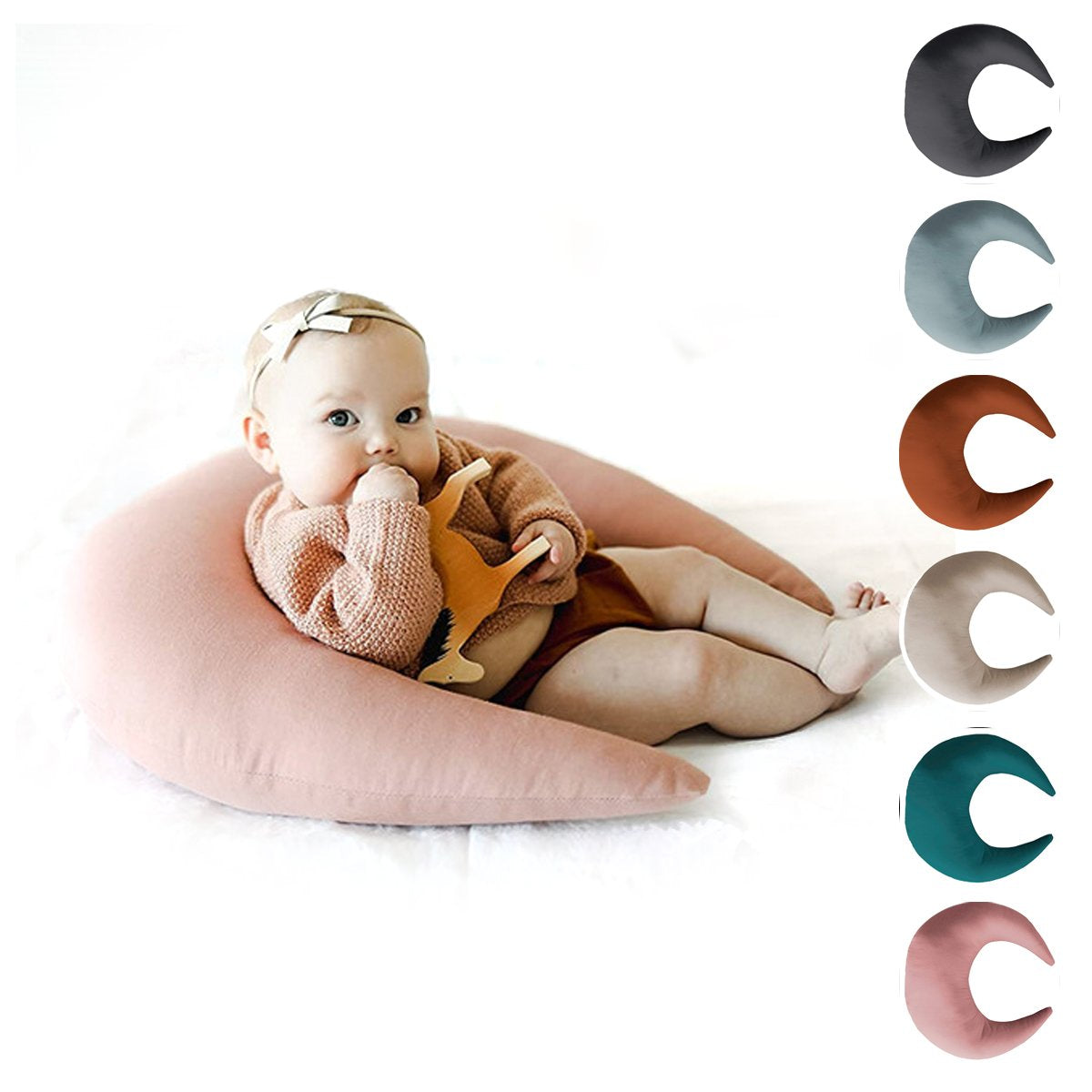 MomLittles Multi-Function Nursing Pillow, Breastfeeding & Tummy Time Support for Baby