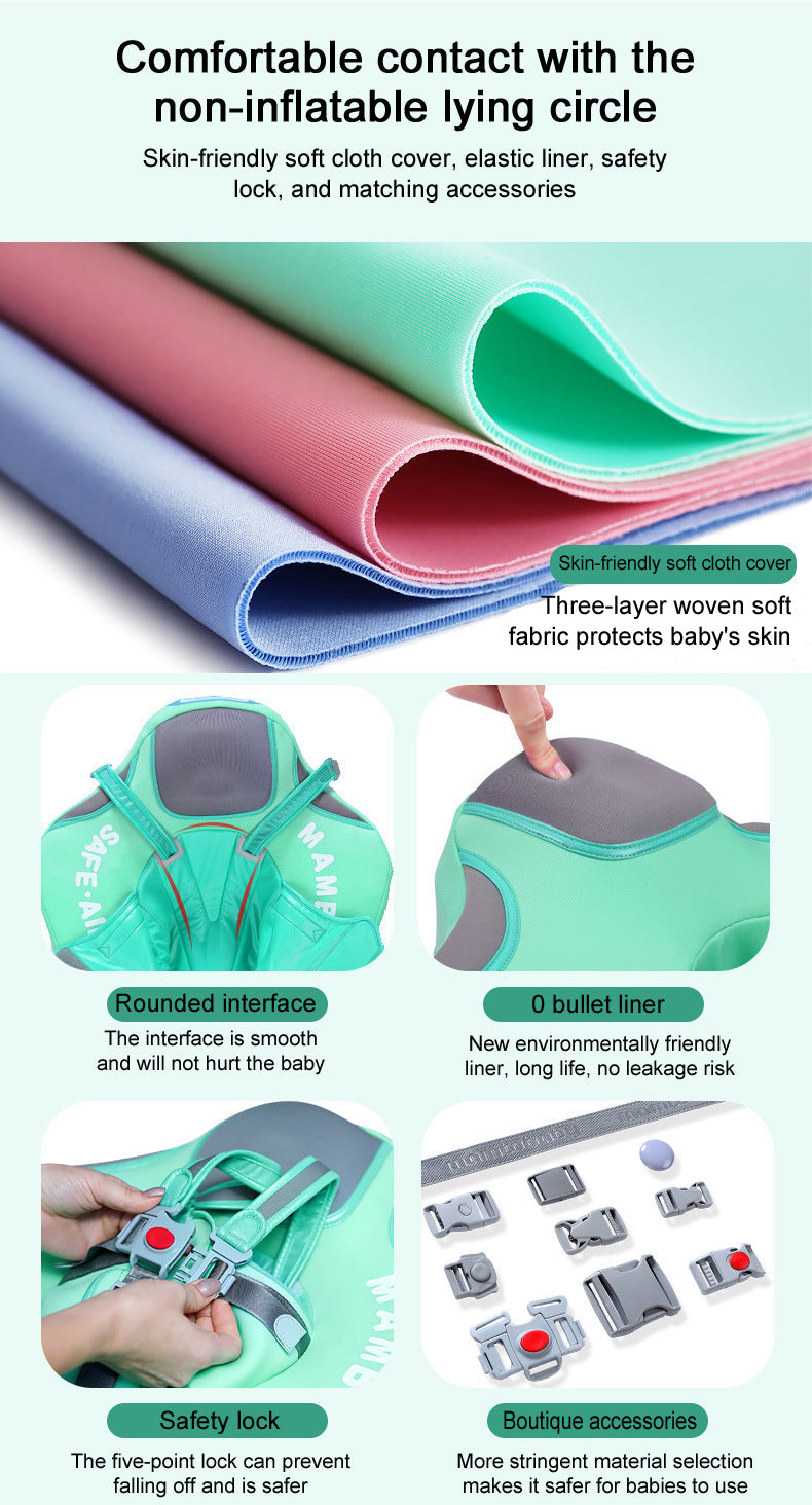 MomLittles Anti-Flip Baby Swim Float with Canopy, Butterfly Pool Float with Tail Non-Inflatable