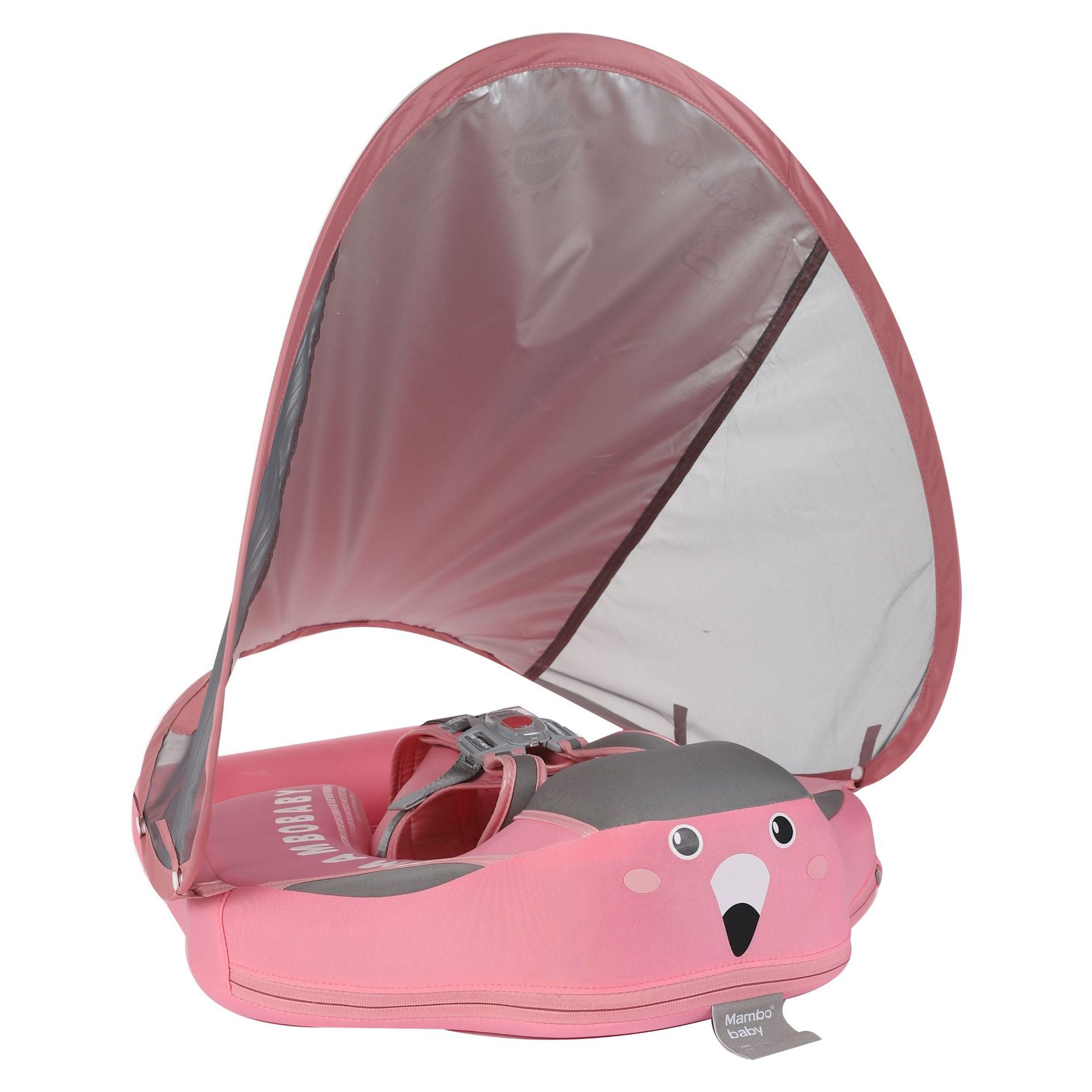 MomLittles Anti-Flip Baby Swim Float with Canopy, Butterfly Pool Float with Tail Non-Inflatable