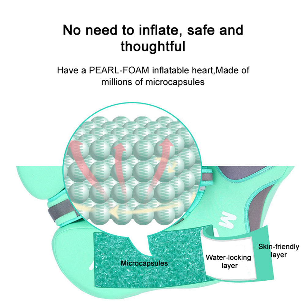 MomLittles Anti-Flip Baby Swim Float with Canopy, Butterfly Pool Float with Tail Non-Inflatable