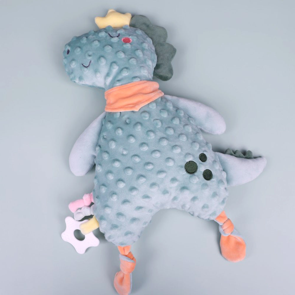 3-Pack Baby Security Blanket Set, Soft Plush Lovey Toys with Teether for Newborns