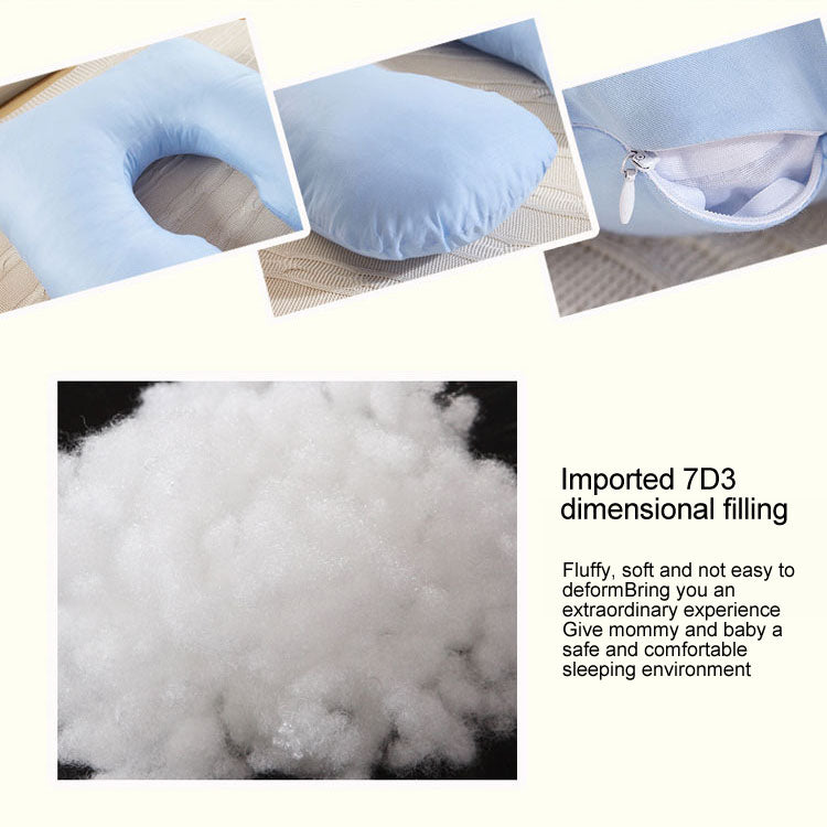 Velvet U-Shaped Pregnancy Pillow, Soft Maternity Body Support for Back & Belly