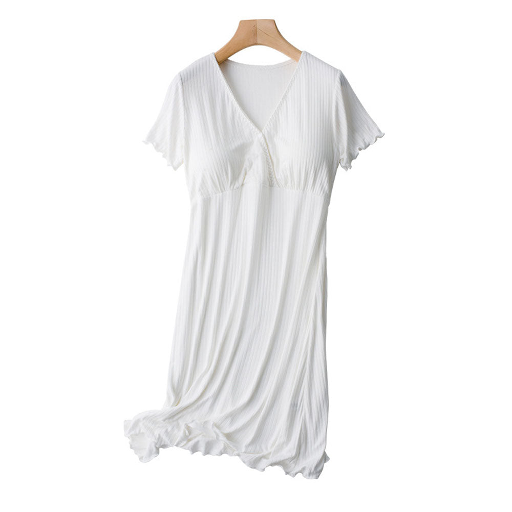 Maternity Nursing Nightgown, Soft Hospital Delivery Labor Dress Short Sleeve