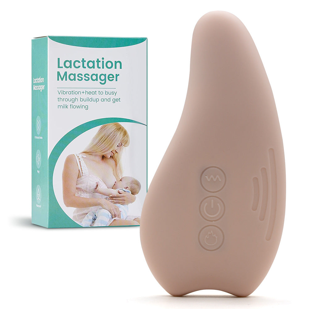 2-Pack Warming Lactation Massager with Vibration, Breastfeeding Support for Clogged Ducts