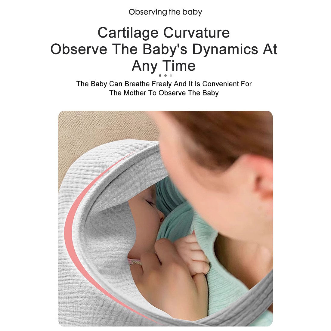 Cotton Nursing Cover with Rigid Neckline, Breathable Breastfeeding Apron Shawl