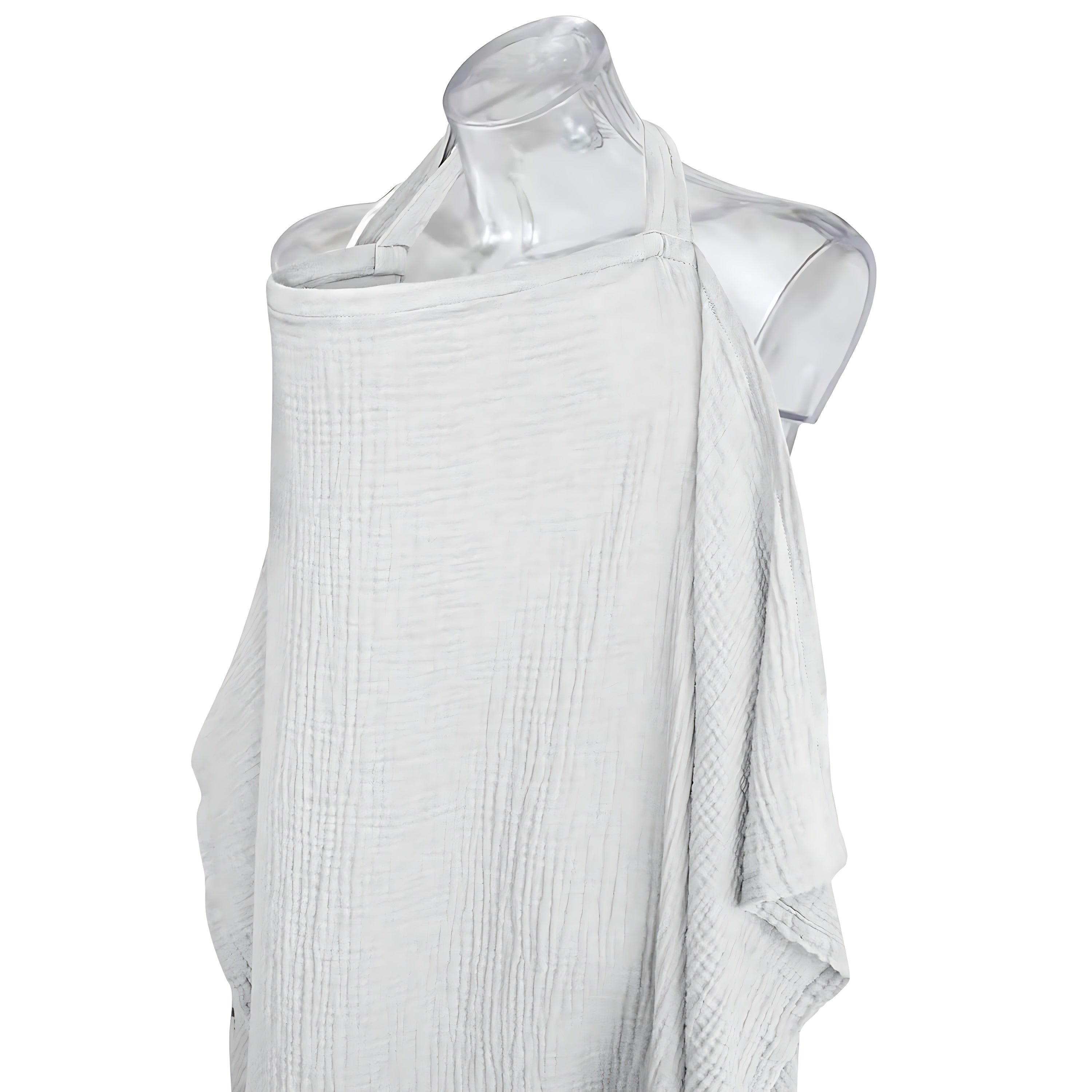 Cotton Nursing Cover with Rigid Neckline, Breathable Breastfeeding Apron Shawl