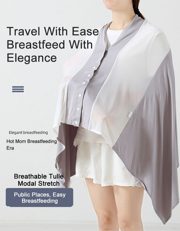 Soft Modal Nursing Scarf & Shawl, Breathable Breastfeeding Cover for Privacy