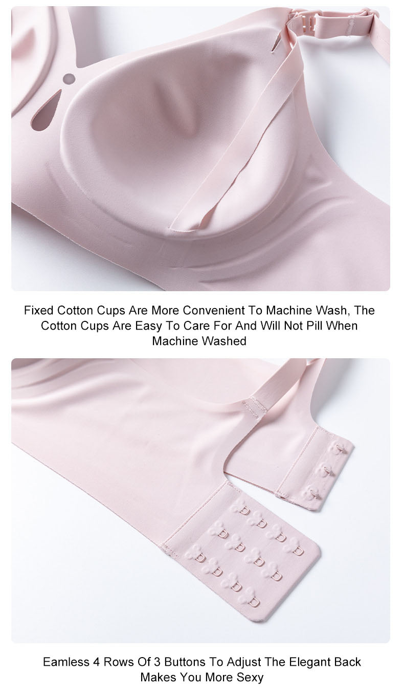 Seamless Nursing Bra with Front Button, Wire-Free Maternity Sleep Bralette