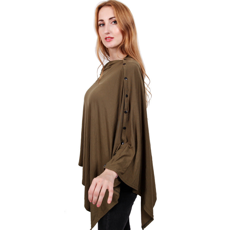 Multi-Use Nursing Cover Blanket, Warm Breastfeeding Shawl & Stroller Canopy