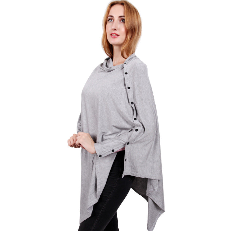 Multi-Use Nursing Cover Blanket, Warm Breastfeeding Shawl & Stroller Canopy