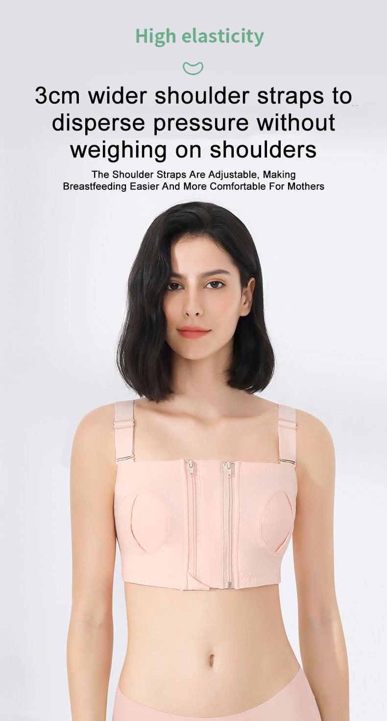 Hands-Free Pumping & Nursing Bra,Adjustable Cotton Support for All Sizes