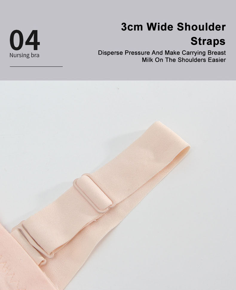 Hands-Free Pumping & Nursing Bra,Adjustable Cotton Support for All Sizes