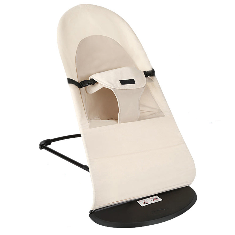 MomLittles Adjustable Baby Bouncer Rocker, Cozy Infant Rocking Chair with Music & Toys