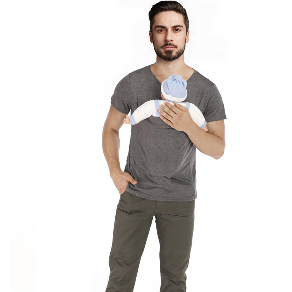 MomLittles Kangaroo Bonding T-Shirt, Baby Pouch Pocket Top for Mom & Dad