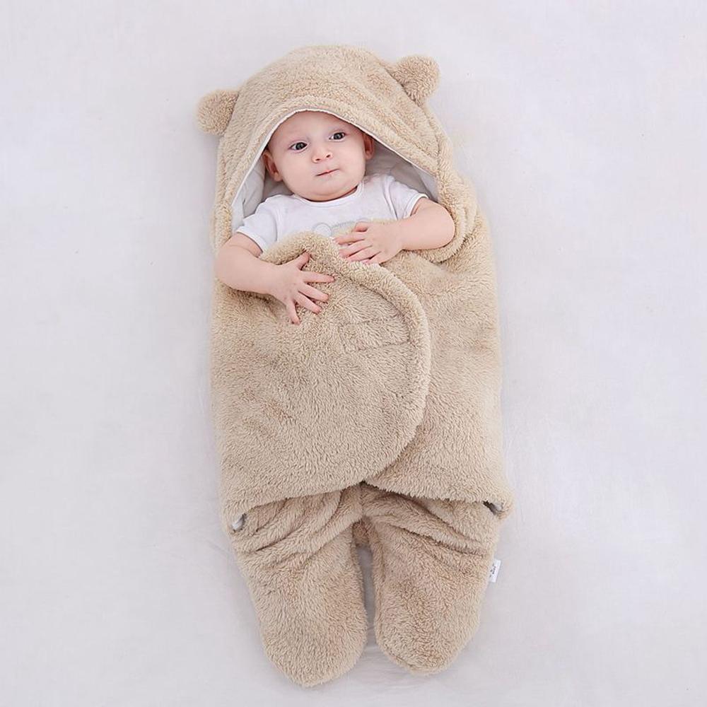 Sherpa Baby Sleep Sack Soothing Swaddle Wrap for Newborns 0-6M