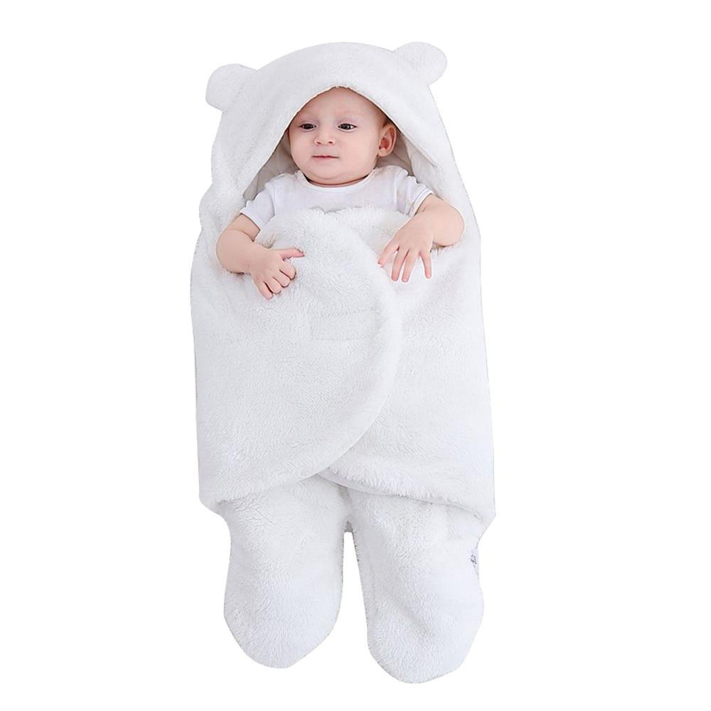 Sherpa Baby Sleep Sack Soothing Swaddle Wrap for Newborns 0-6M