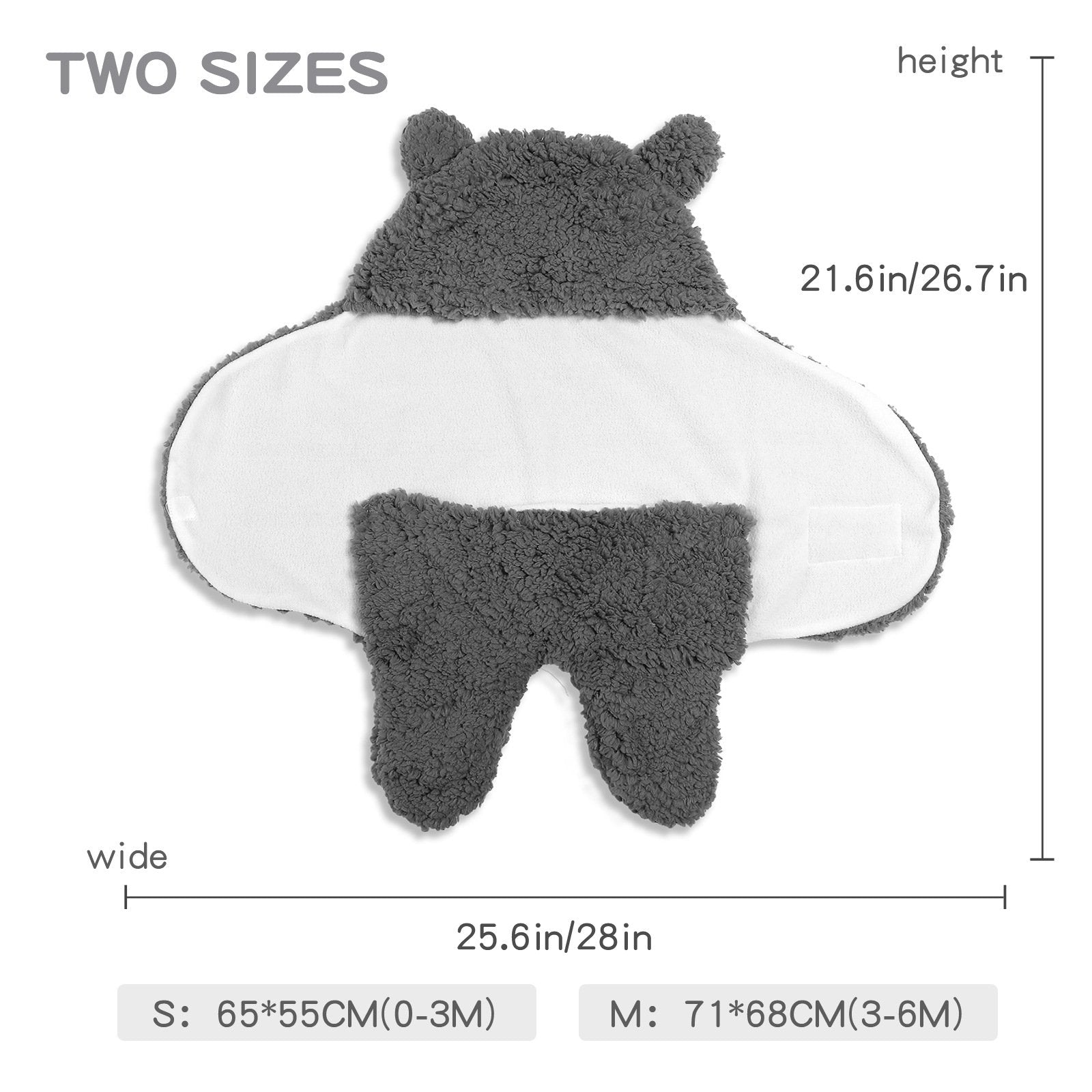 MomLittles Plush Split-Leg Sleep Sack,Warm Winter Baby Walker Sleepsuit with Feet