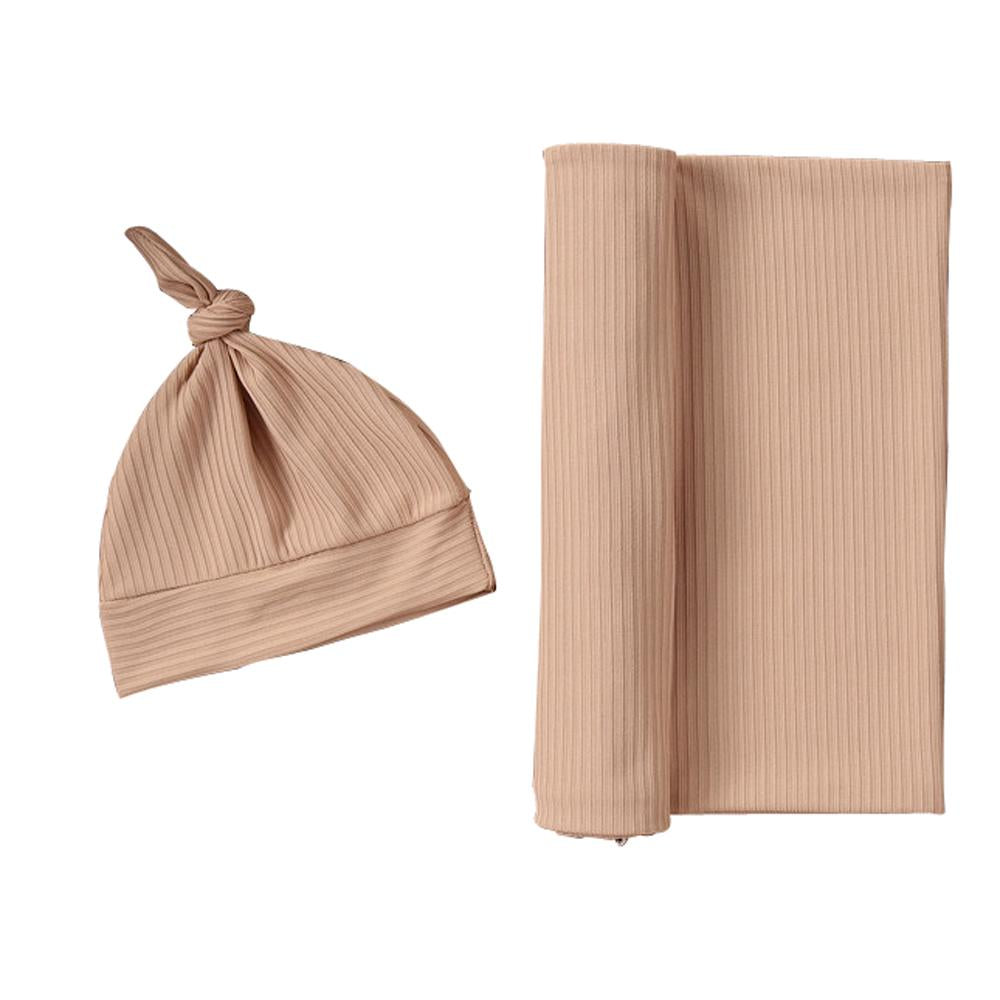 MomLittles Newborn Swaddle Blanket & Headband Set, Soft Floral Wrap for Baby Photos