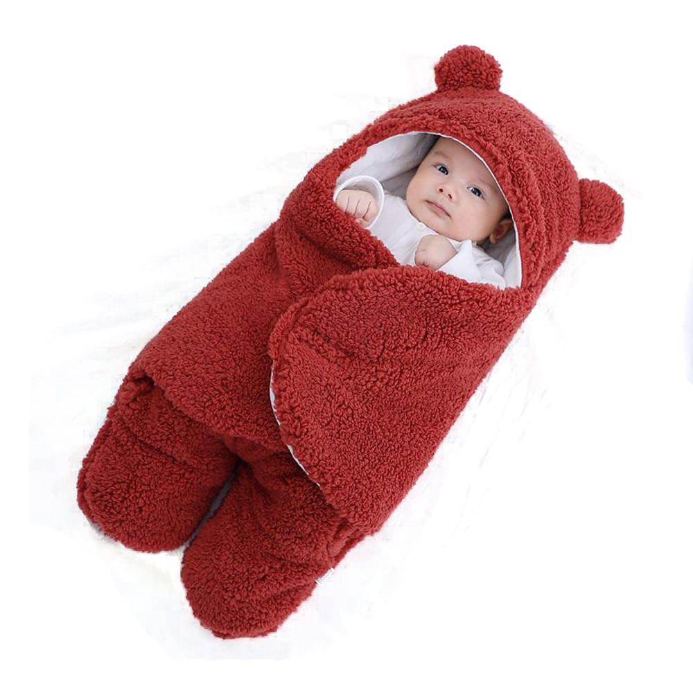 Sherpa Baby Sleep Sack Soothing Swaddle Wrap for Newborns 0-6M