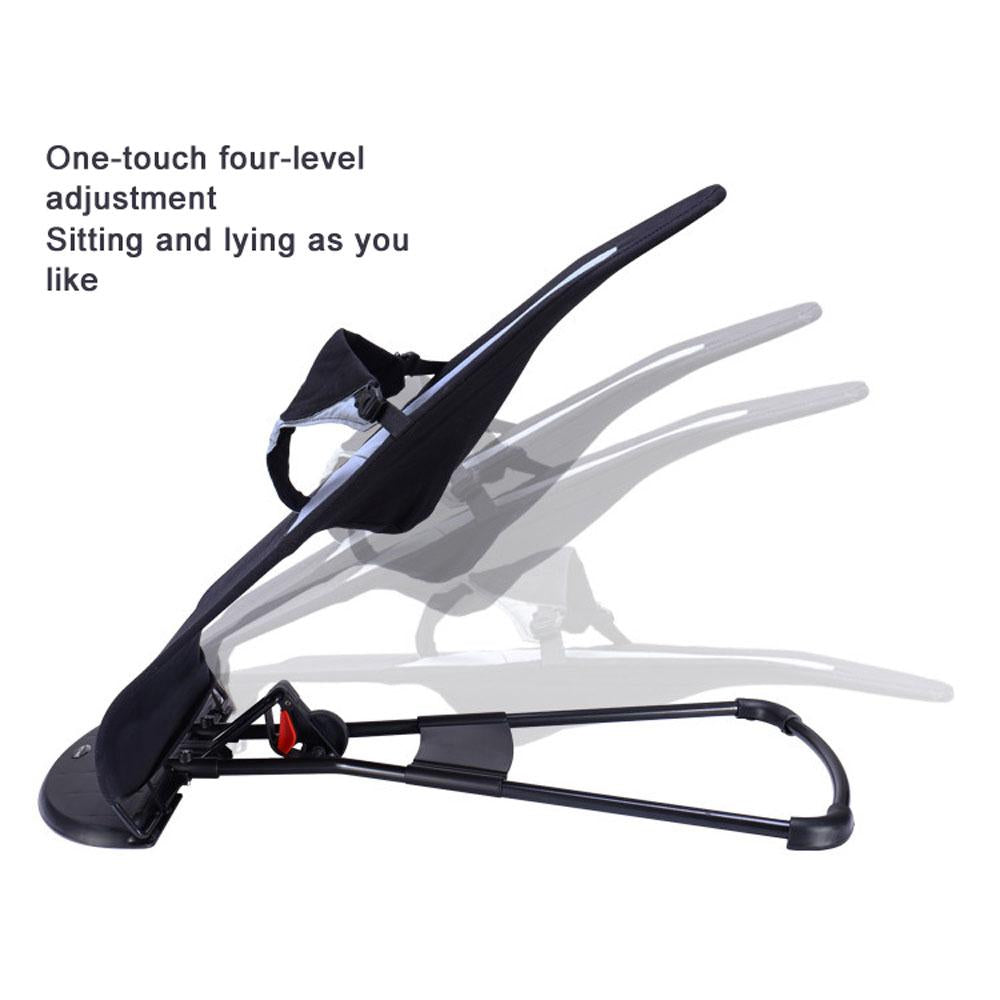 MomLittles Adjustable Baby Bouncer Rocker, Cozy Infant Rocking Chair with Music & Toys