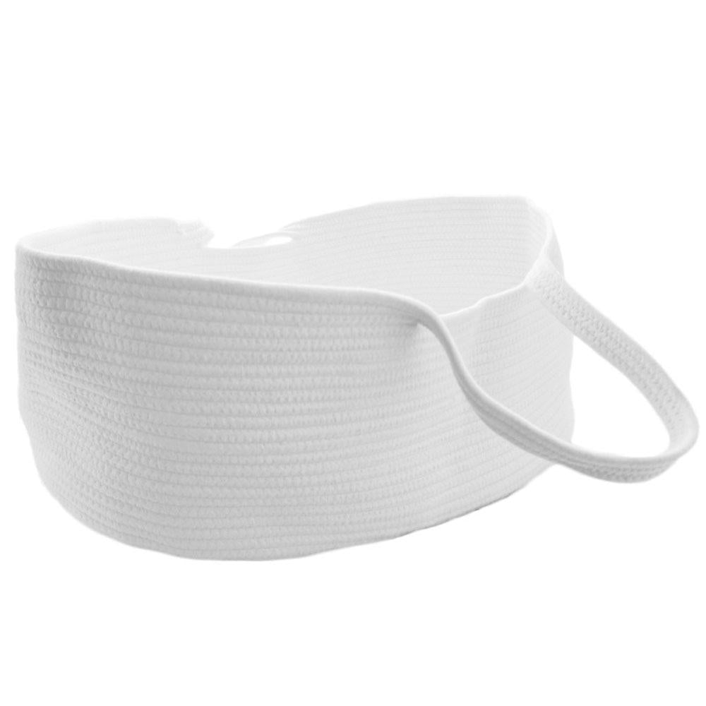 MomLittles Woven Baby Moses Basket, Portable Newborn Bassinet with Foam Pad