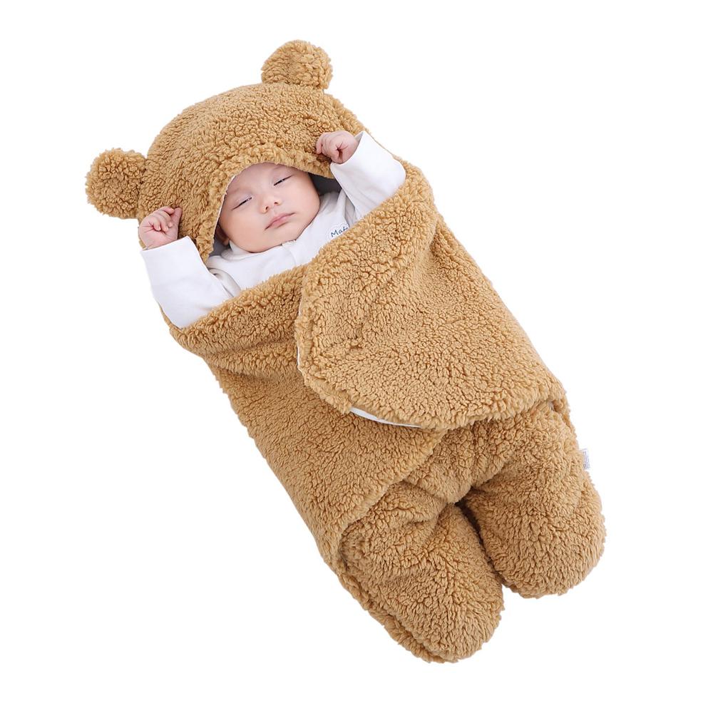 Sherpa Baby Sleep Sack Soothing Swaddle Wrap for Newborns 0-6M