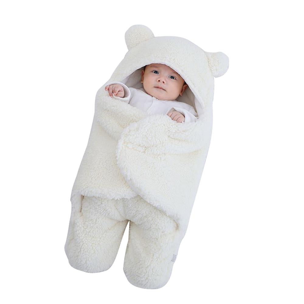 Sherpa Baby Sleep Sack Soothing Swaddle Wrap for Newborns 0-6M