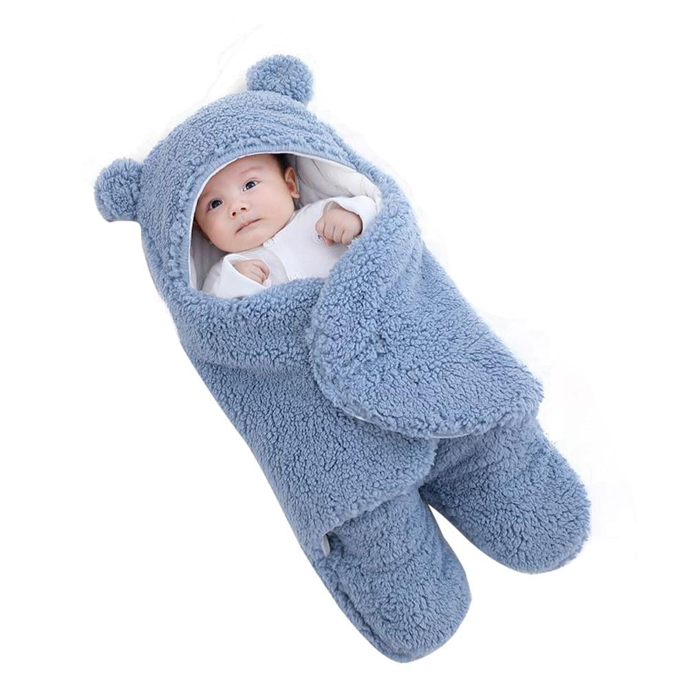 Sherpa Baby Sleep Sack Soothing Swaddle Wrap for Newborns 0-6M