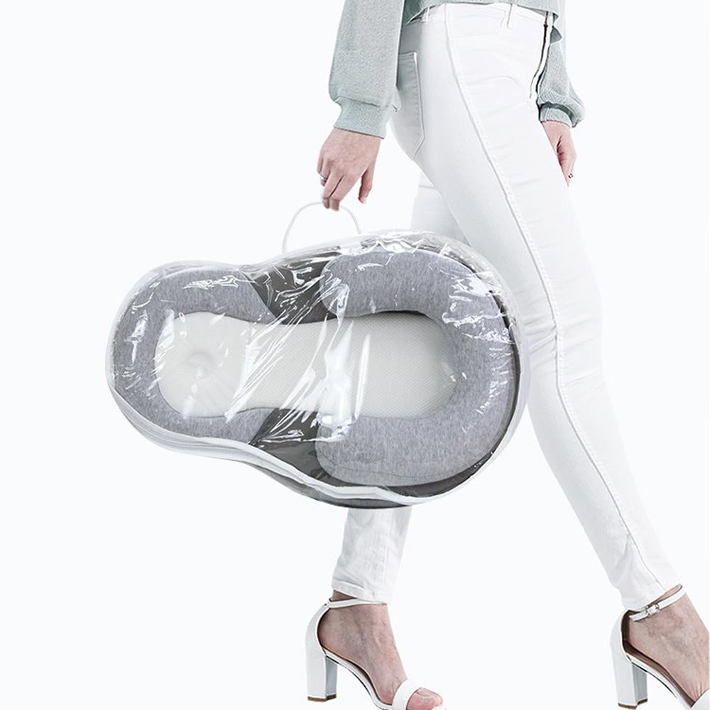 MomLittles Memory Foam Nursing Pillow, Inclined Breastfeeding Wedge Support for Baby