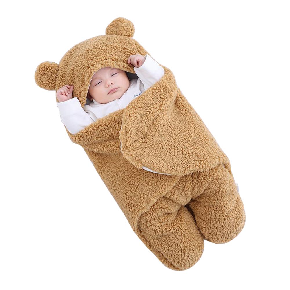 Sherpa Baby Sleep Sack Soothing Swaddle Wrap for Newborns 0-6M